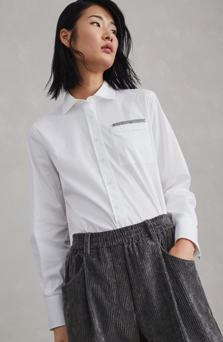 Brunello Cucinelli Comfort cotton corduroy baggy trousers, Alternate, color, 