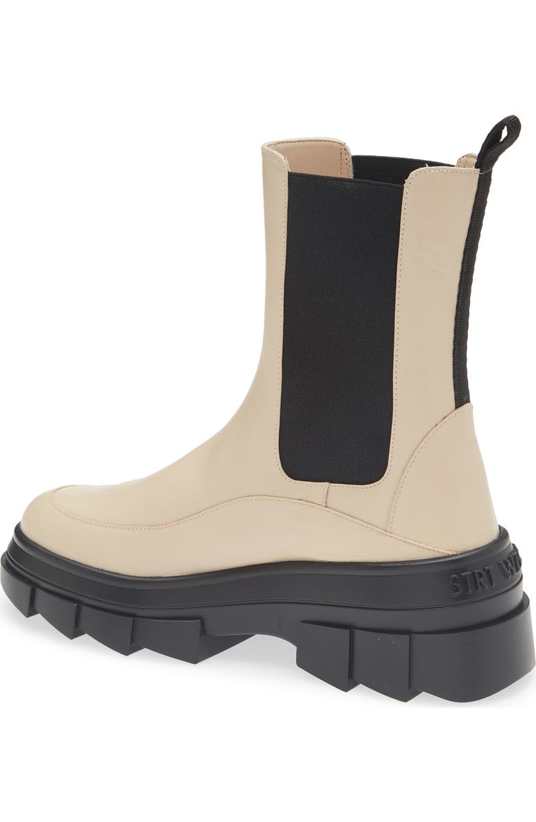 Stuart Weitzman Noho Lug Sole Chelsea Bootie, Alternate, color, Museline