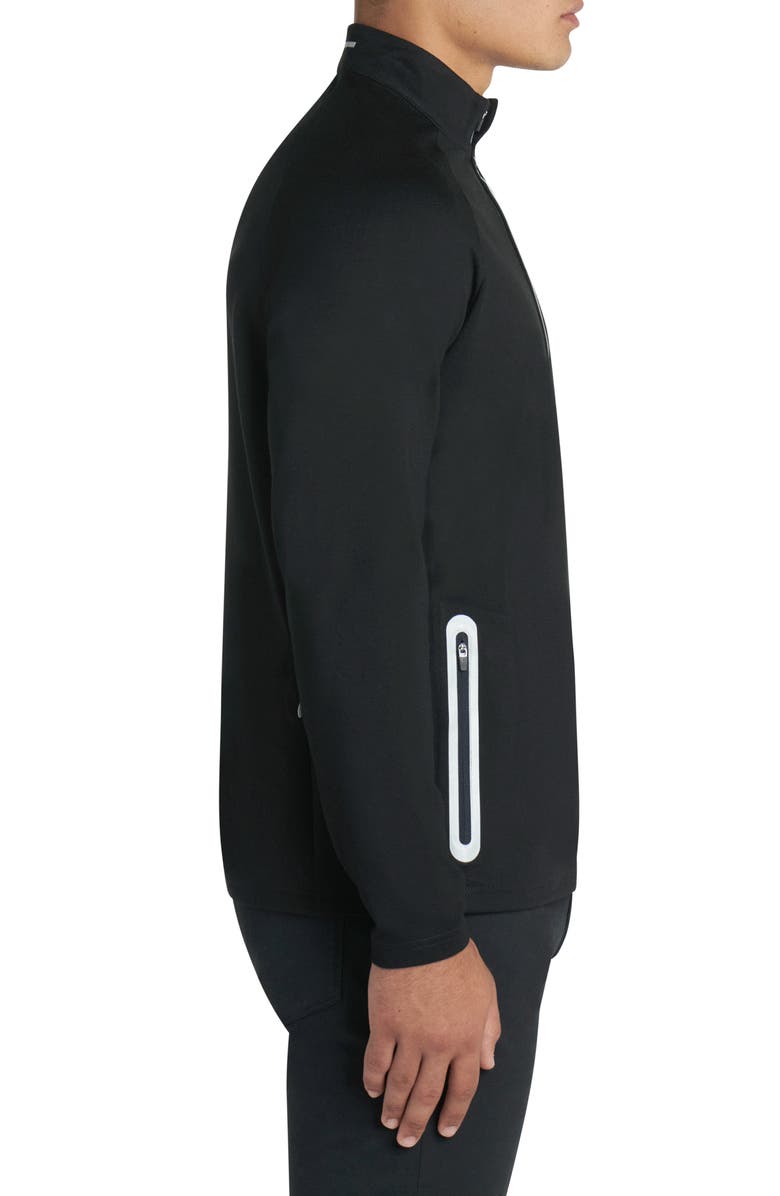 Bugatchi Half Zip Pullover, Alternate, color, Black