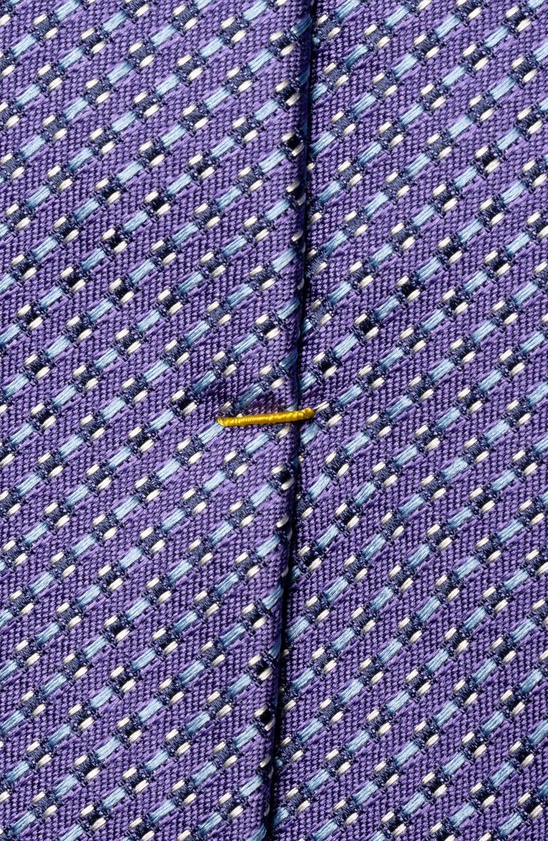 Eton Purple Textured Solid Silk Tie, Alternate, color, Dark Purple