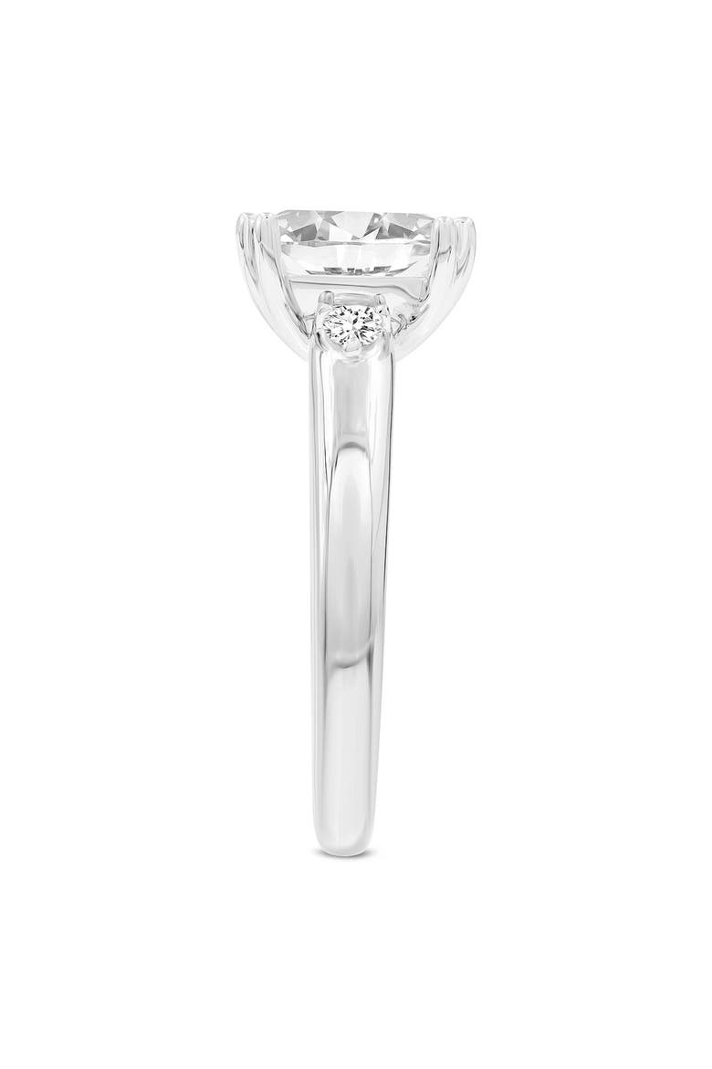 Antoaneta 14K White Gold Princess Cut Lab Grown Diamond Engagement Ring - 3 Ct, Alternate, color, 14K White Gold
