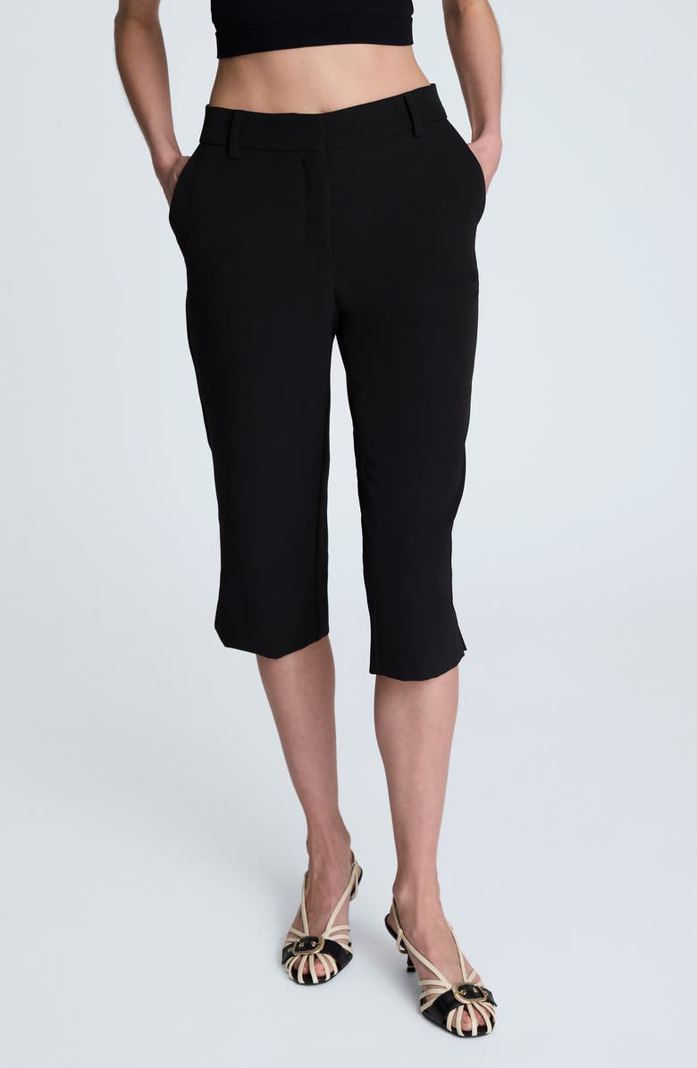 Kenneth Cole Twill Pedal Pusher Pants, Main, color, Black