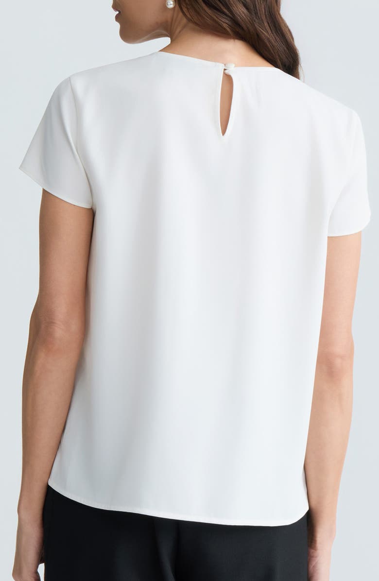 KASPER Pleated Cap Sleeve Top, Alternate, color, 