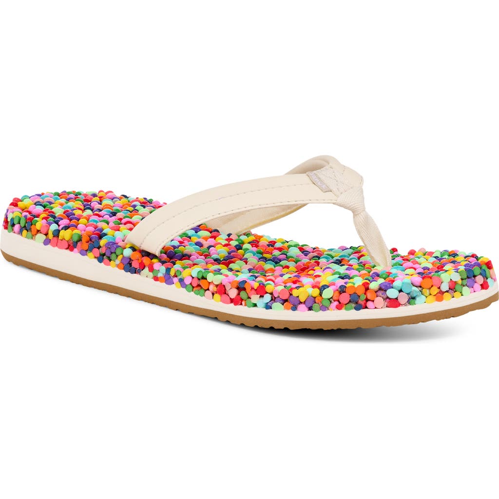 Sanuk Bubblecush Flip Flop in Rainbow Confetti  product