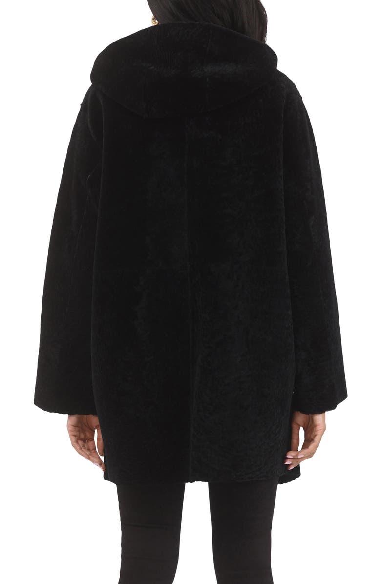 GORSKI Reversible Textured Genuine Shearling Jacket, Alternate, color, Black/Black