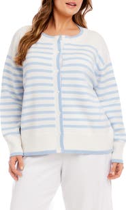 Karen Kane Stripe Cardigan Sweater