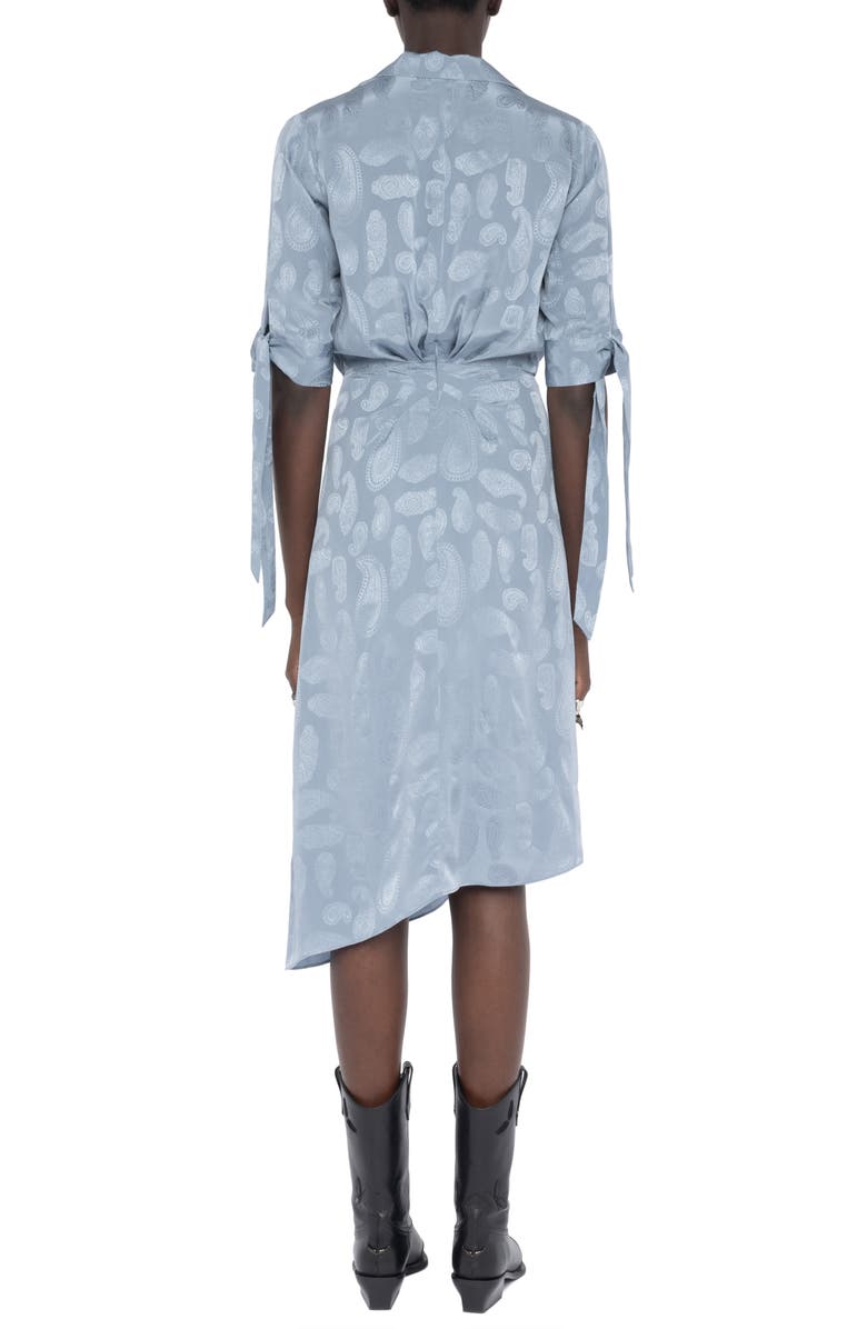 Zadig & Voltaire Rhani Silk Paisley Jacquard Dress, Alternate, color, Sixtine