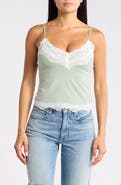 Vigoss Lace-Trimmed Knit Cami