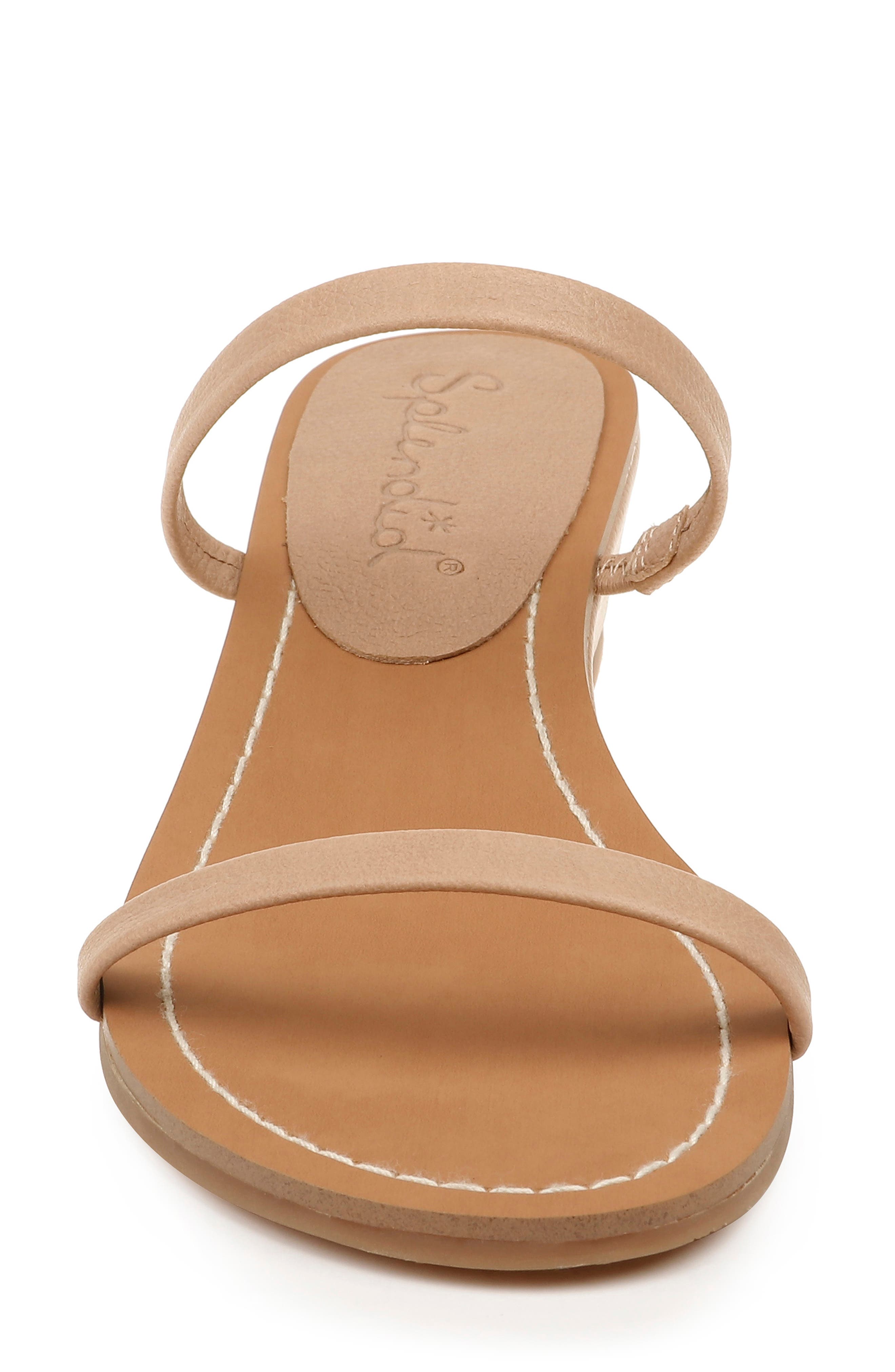Melanie Wedge Slide Sandal, Alternate, color, WARM NUDE LEATHER