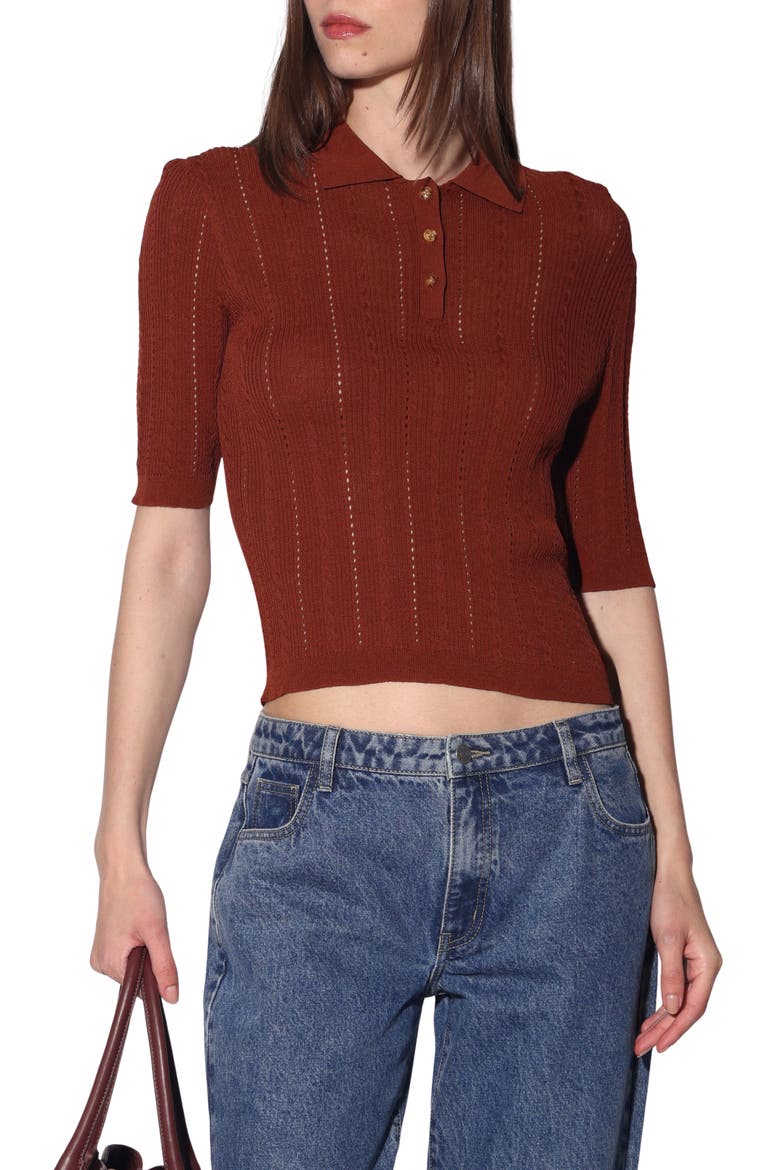 Preston Polo Sweater, Main, color, TERRACOTTA