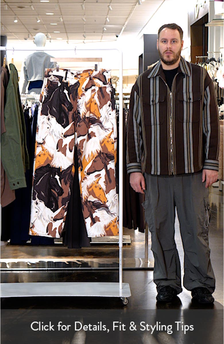 Classic Horse Print Relaxed Jeans, sales video thumbnail