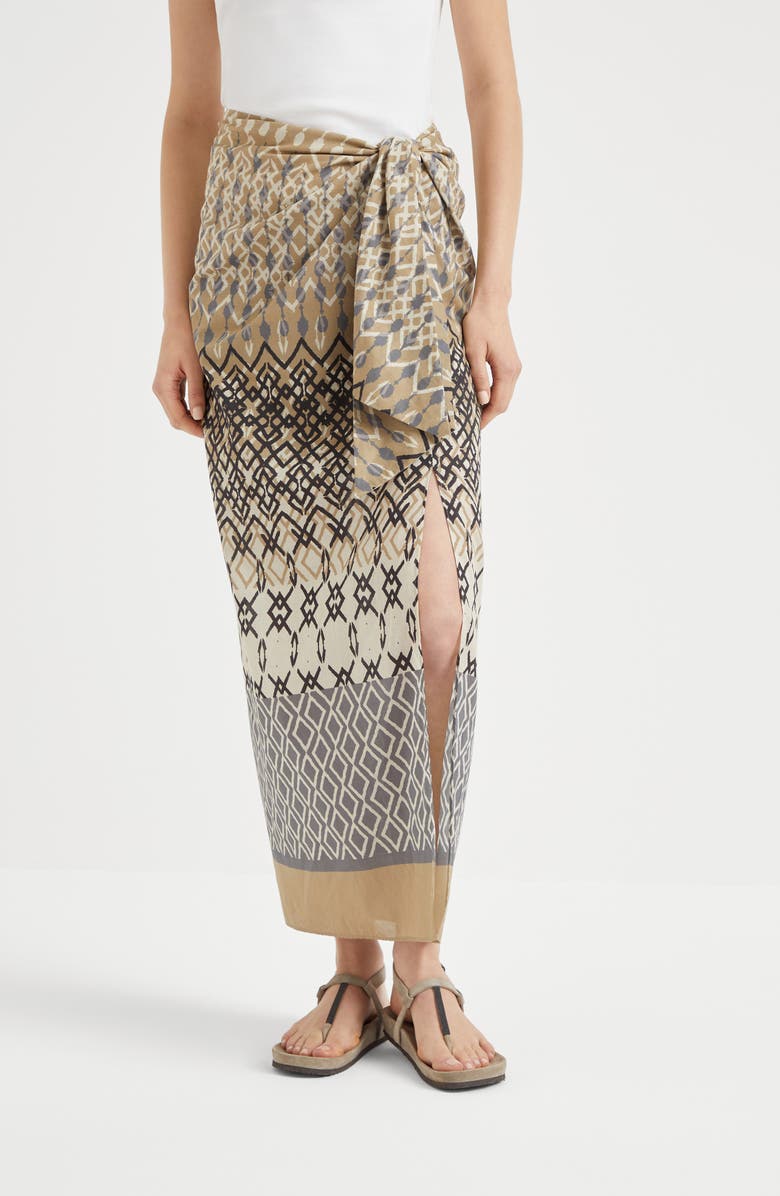 Brunello Cucinelli Sarong skirt, Alternate, color, 