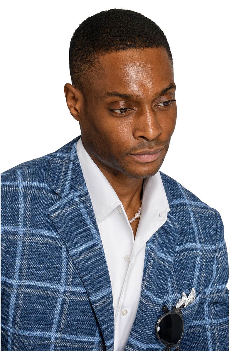 Brooklyn Brigade Macon Windowpane Texture Blazer, Alternate, color, Blue