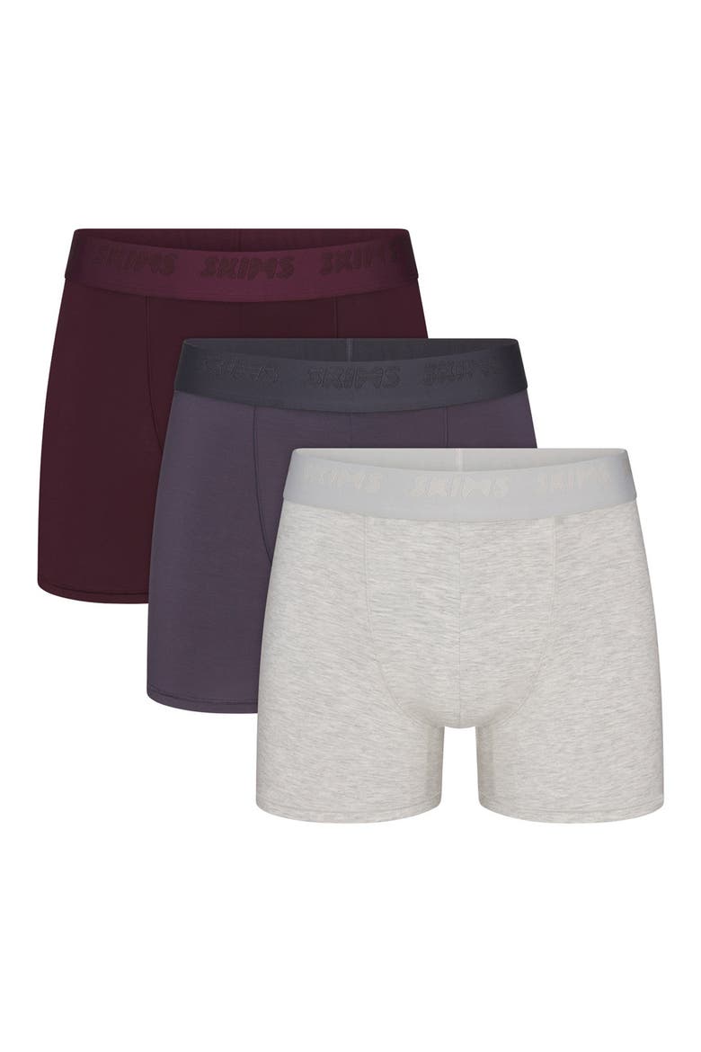 STRETCH 3 PACK BOXER BRI, Main, color, RAVEN MULTI