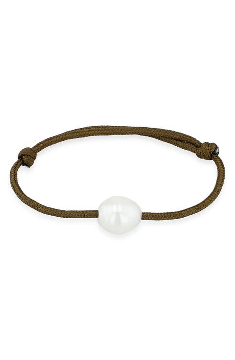 Paracord Cultured Pearl Bracelet