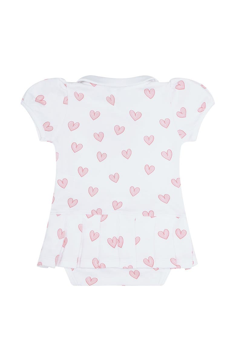 Nellapima Pink Heart Print bodysuit Dress - Baby, Alternate, color, Pink