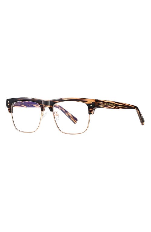 Fifth & Ninth Chaplin 55mm Square Blue Light Blocking Glasses In Torte/gold