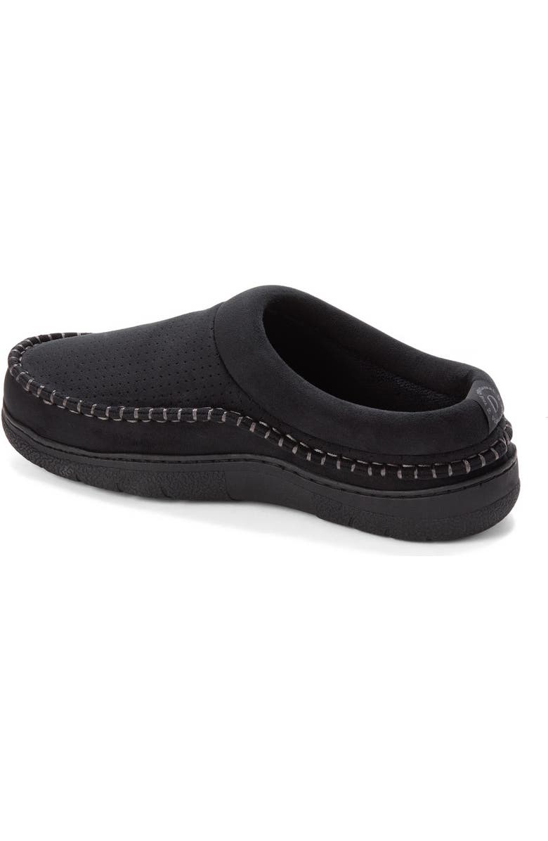 DEARFOAMS Thompson Moccasin Toe Clog Slipper, Alternate, color, Black Solid
