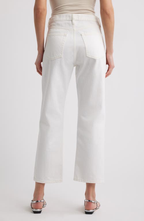 Frame The Hang High Waist Ankle Straight Leg Jeans In Yellow