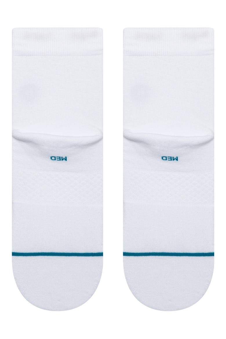 Icon Lowrider Cotton Blend Quarter Socks, Alternate, color, WHITE