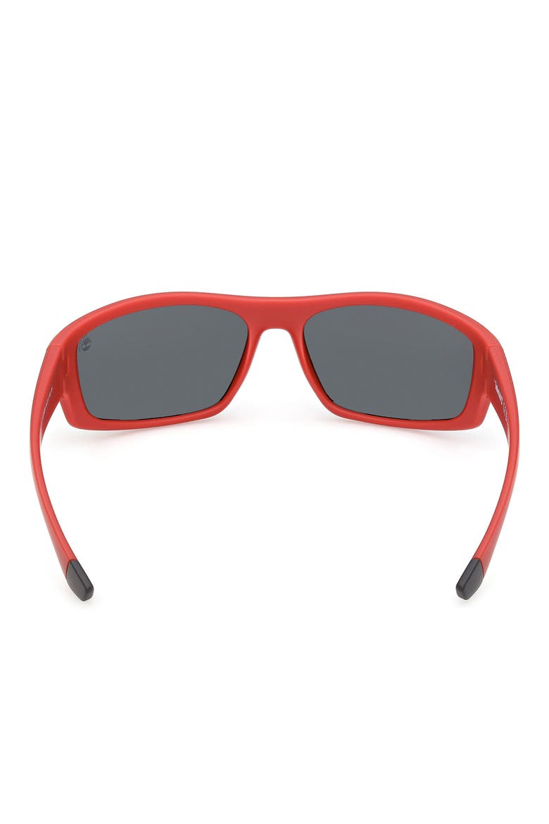64mm Sunglasses, Alternate, color, MATTE RED / SMOKE POLARIZED