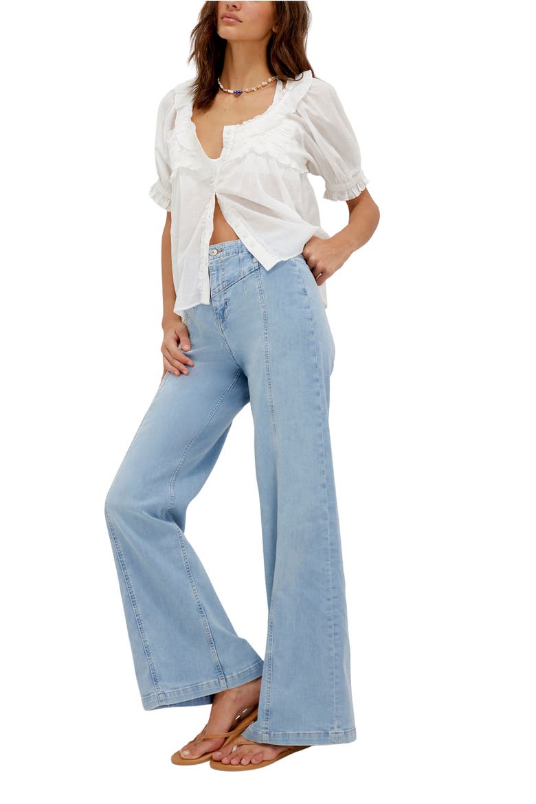 Libre Front Yoke Wide Leg Jeans, Alternate, color, PALERMO
