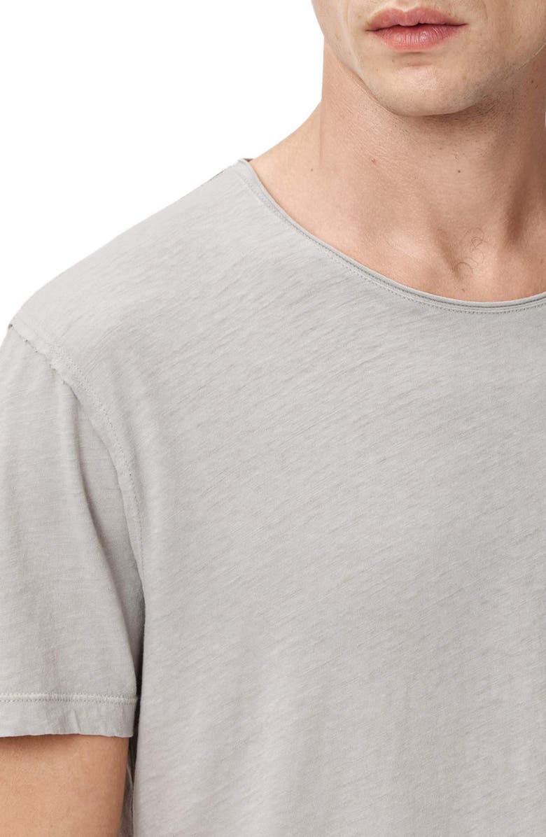 AllSaints Figure Roll Neck Cotton T-Shirt, Alternate, color, Carbon Grey