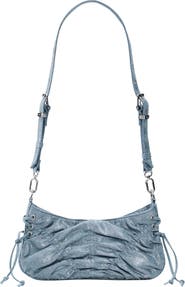 Desigual Ruched Denim Crossbody Bag
