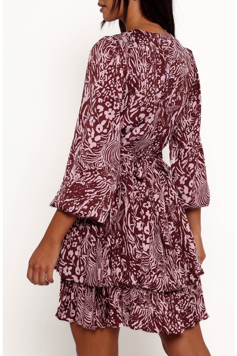 Wrenley Long Sleeve Dress, Alternate, color, CHOCOLATE/ PINK