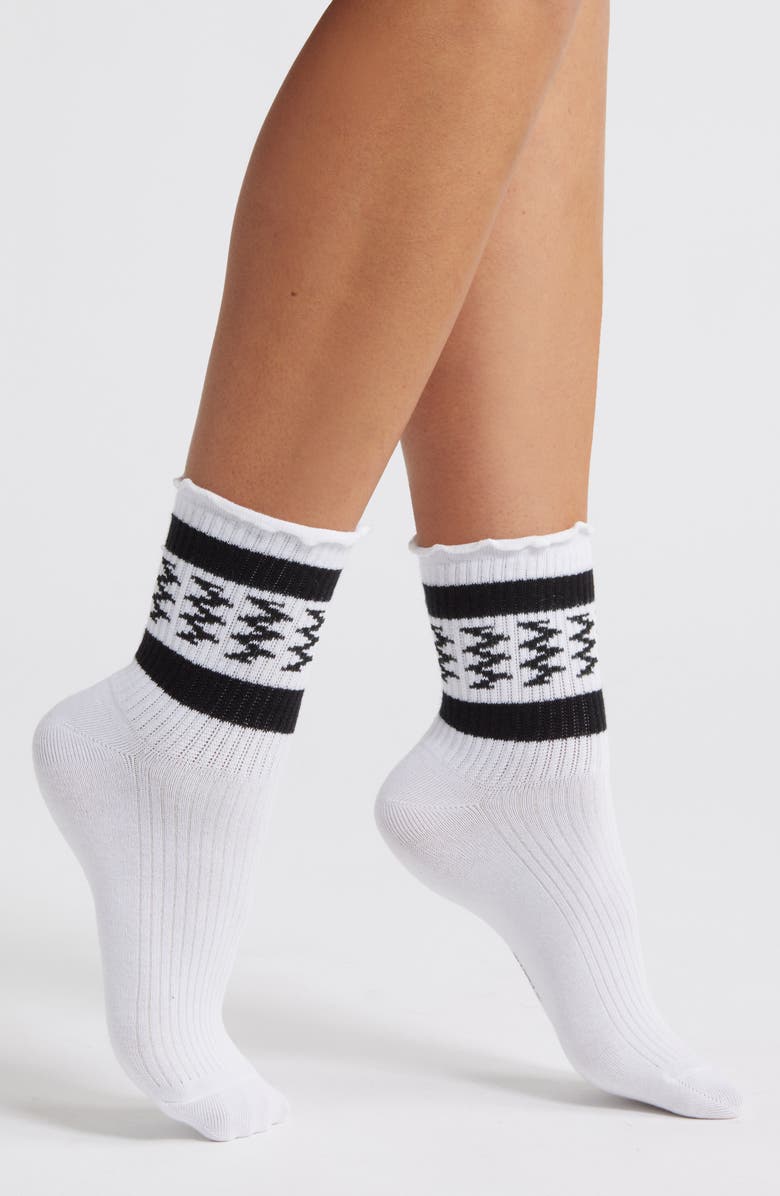 Stems Stripe Lettuce Edge Quarter Socks, Main, color,