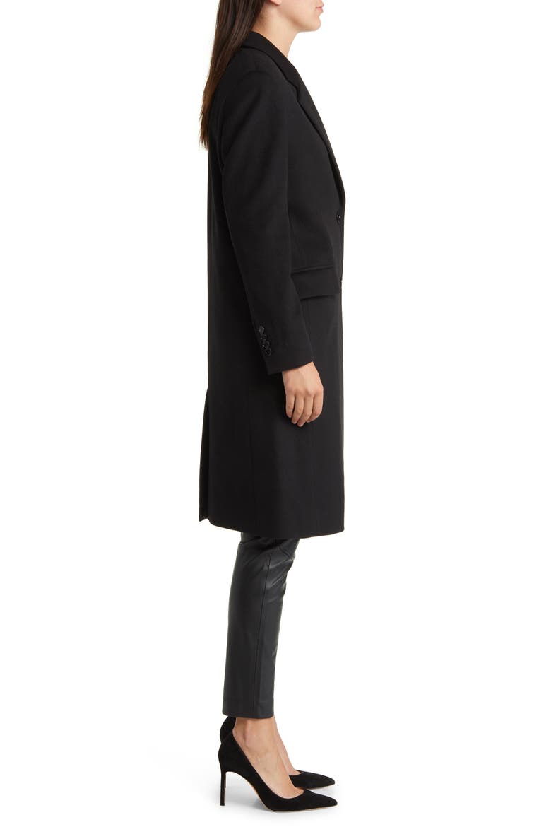 Catara Virgin Wool & Cashmere Coat, Alternate, color, BLK