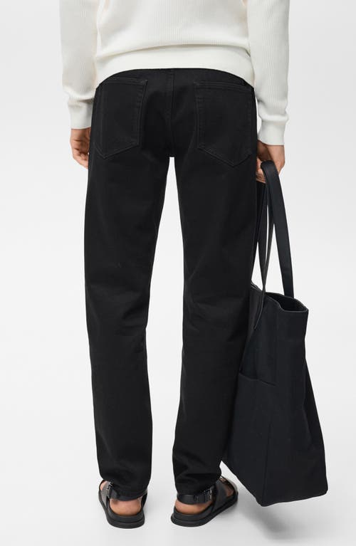 Mango Bob Regular Fit Jeans In Black