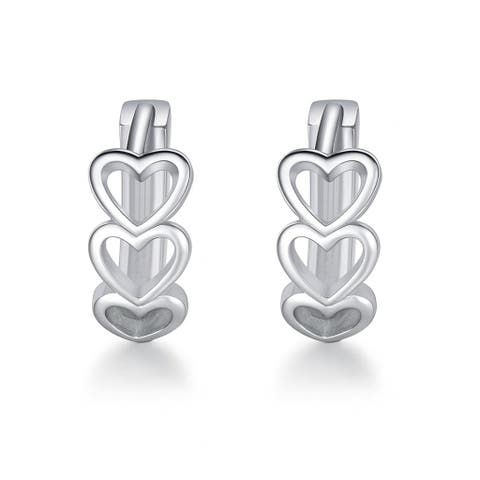 Heart Huggie Earrings