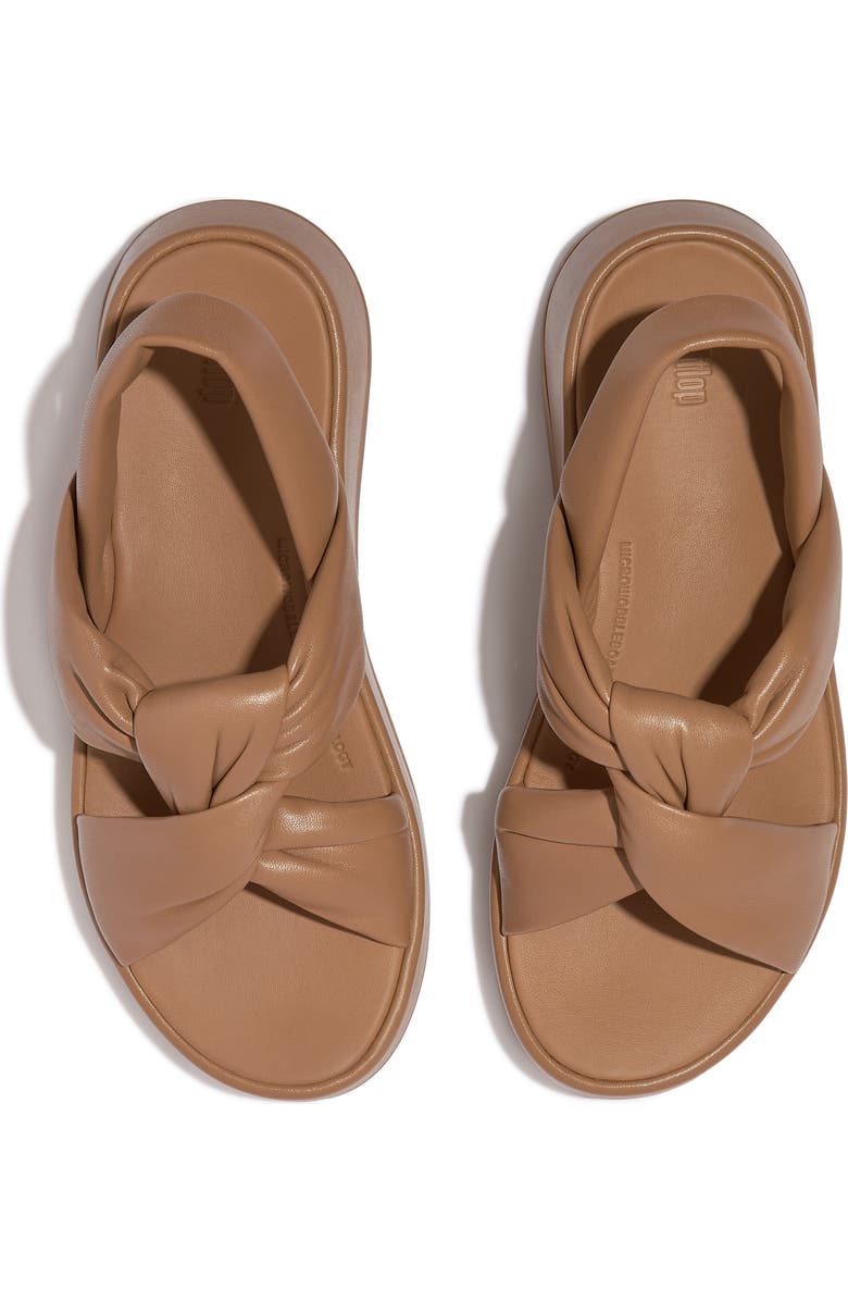 FitFlop F-Mode Knot Slingback Platform Wedge Sandal, Alternate, color, Classic Tan