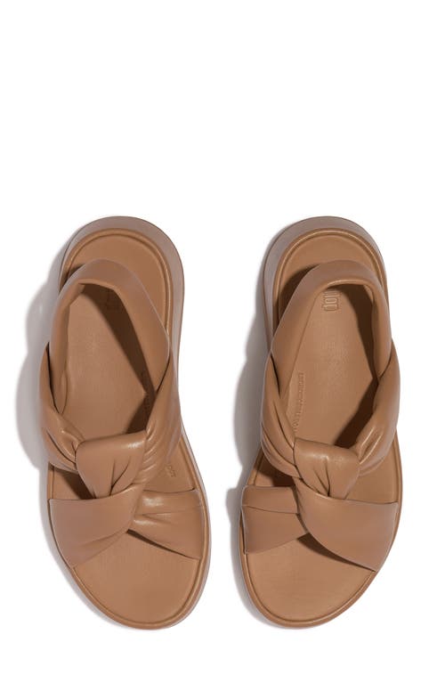 Fitflop F-mode Knot Slingback Platform Wedge Sandal In Classic Tan