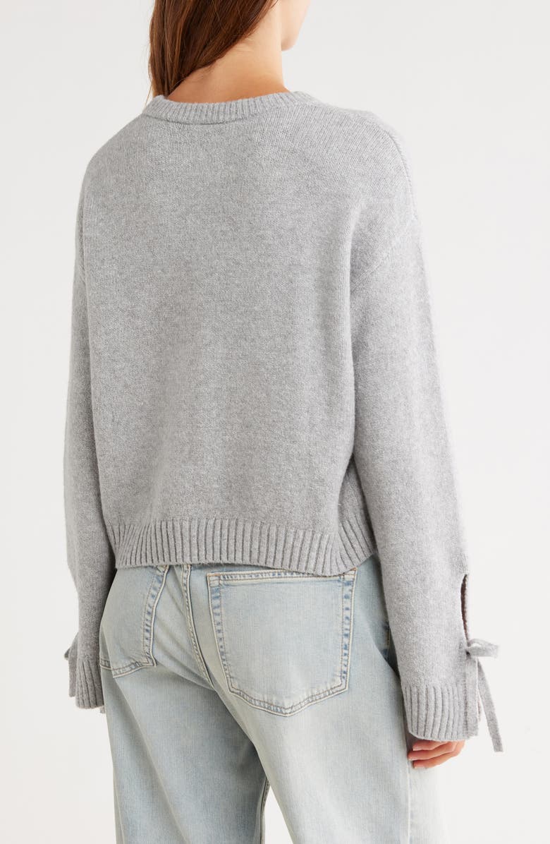 Abound Cozy Bow Sleeve Sweater, Alternate, color, Grey Heather