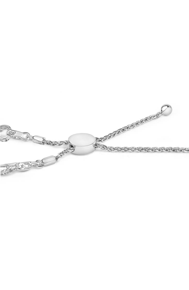 Haus of Brilliance Silver 1/2 Cttw Diamond Infinity Link Bolo Bracelet, Alternate, color, White