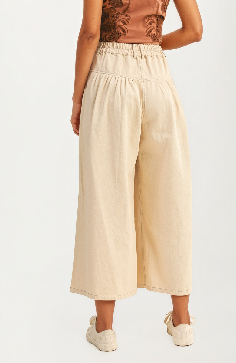 Knit and Lounge High Waist Wide-Leg Cropped Pants, Alternate, color, 