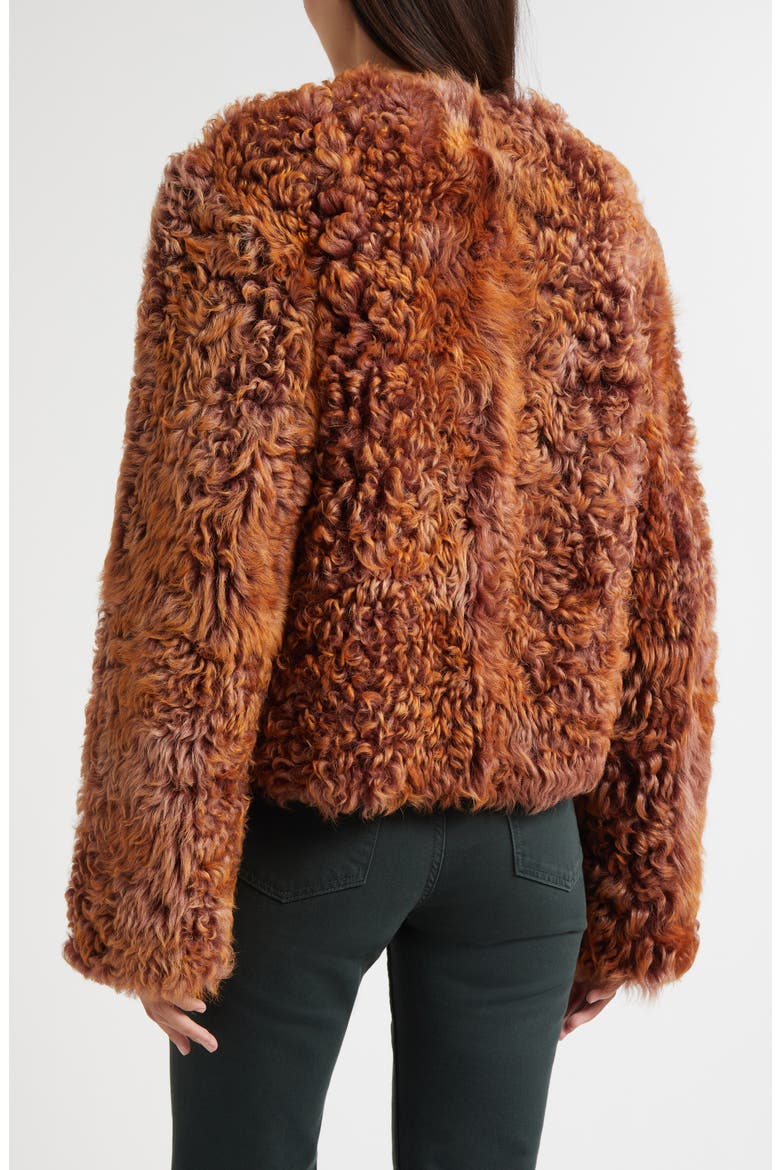 Irina Genuine Shearling Coat, Alternate, color, UMBER