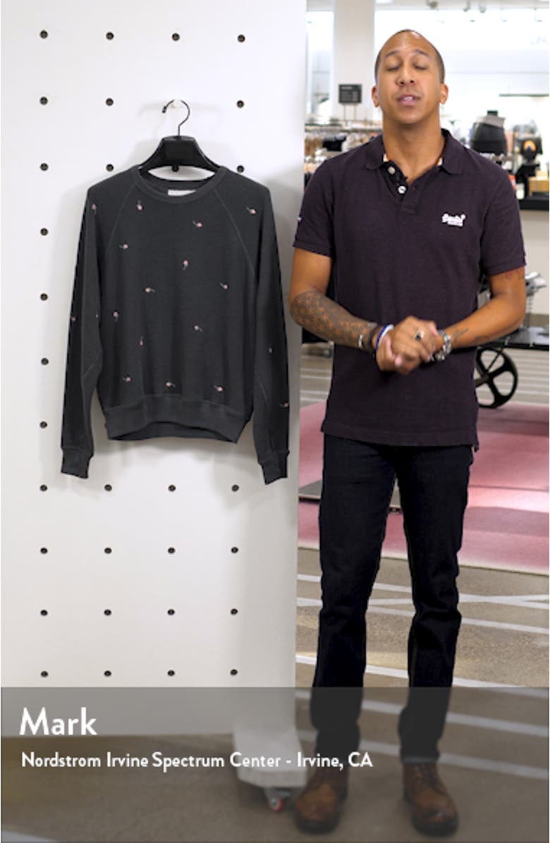 The College Sweatshirt with Rose Embroidery, sales video thumbnail