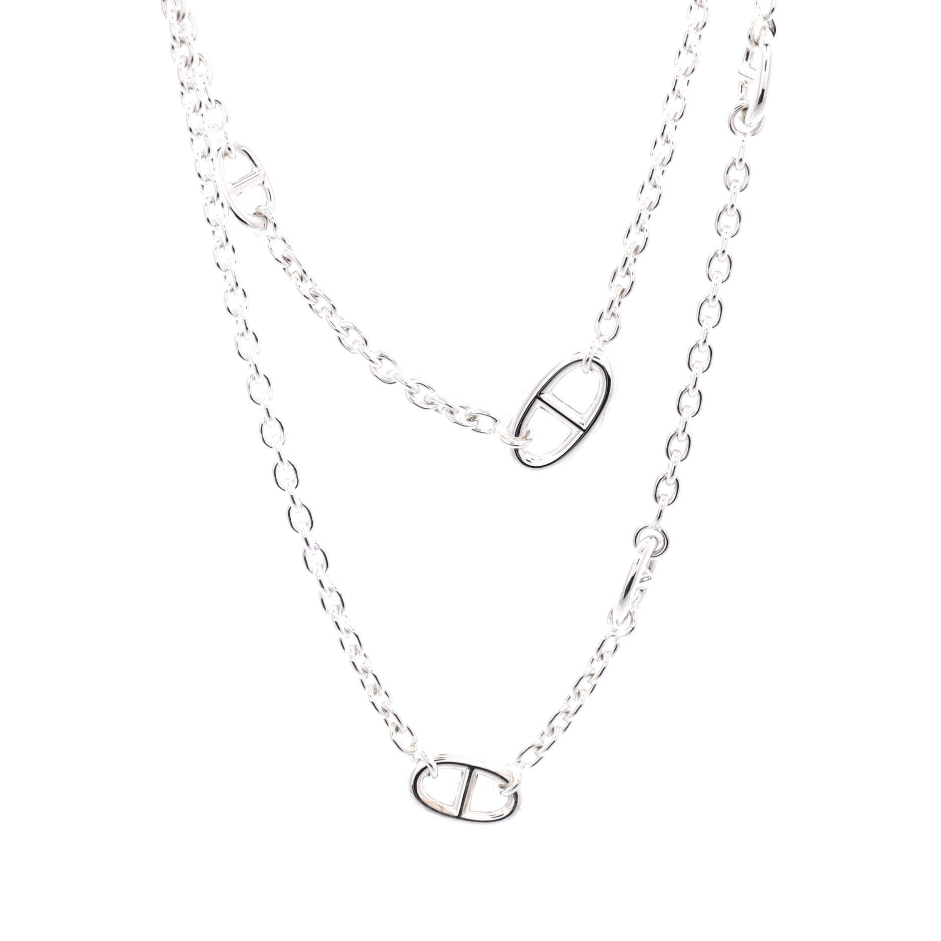 Farandole Long Necklace Sterling Silver 120, Main, color, Metallic Silver