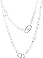 Pre-Owned Hermes Farandole Long Necklace Sterling Silver 120