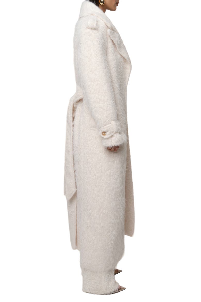Warm Layers Faux Fur Coat, Alternate, color, IVORY