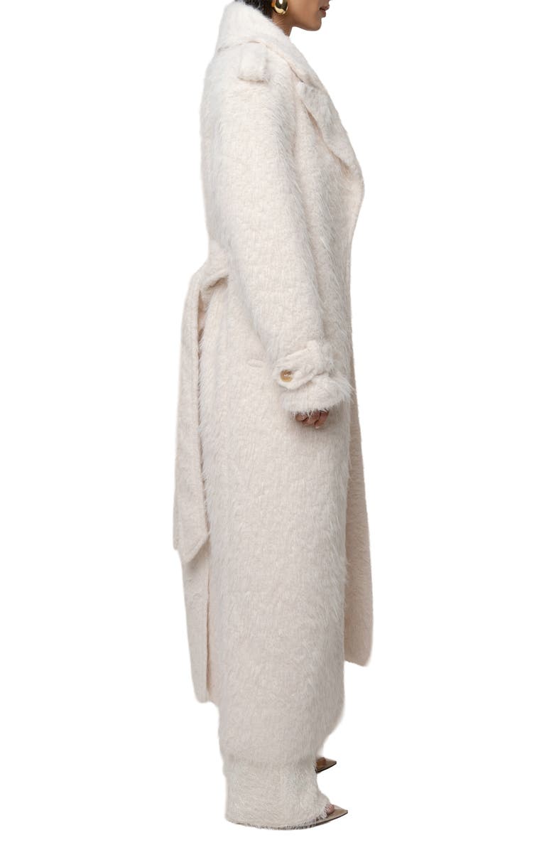 JLUXLABEL Warm Layers Faux Fur Coat, Alternate, color, Ivory
