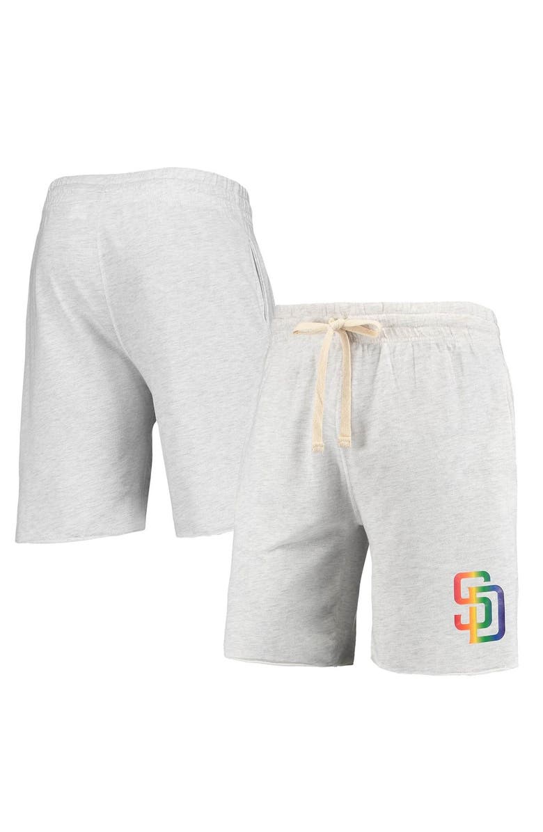 CONCEPTS SPORT Men's Concepts Sport Oatmeal San Diego Padres Mainstream Logo Terry Tri-Blend Shorts, Main, color, Oatmeal