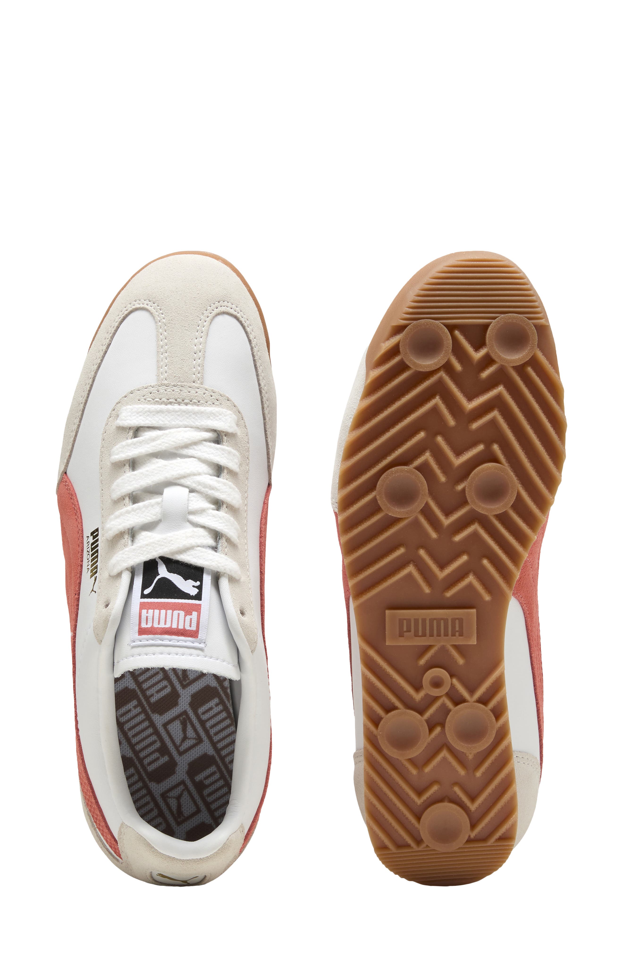 Arizona Retro Sneaker, Alternate, color, PUMA WHITE/ RED GLAMOUR/ GUM