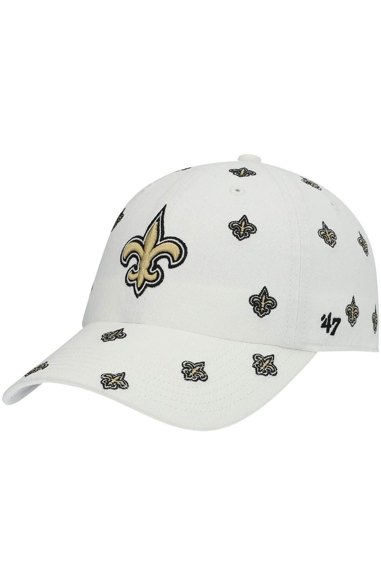 '47 Women's '47 White New Orleans Saints Confetti Clean Up Adjustable Hat, Main, color,