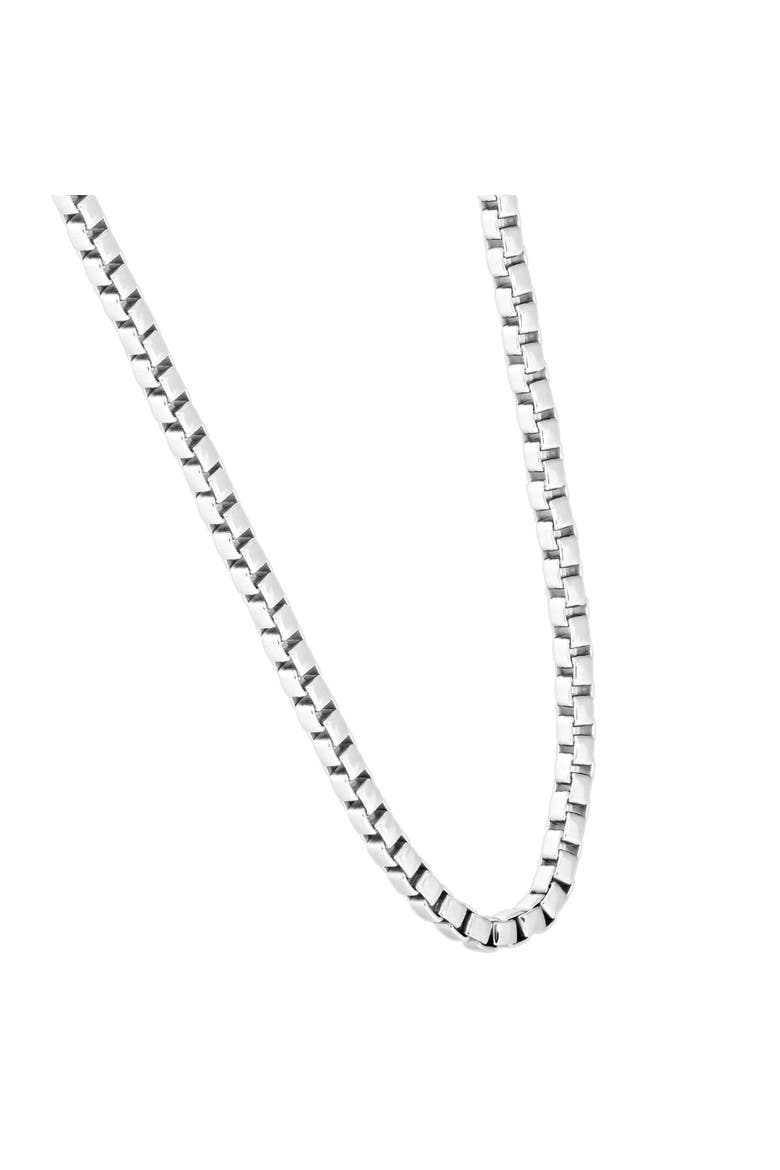 Men's Polished Steel Clasp 7.5mm Tight Cubic Link  24" Chain, Alternate, color, Stainless Steel