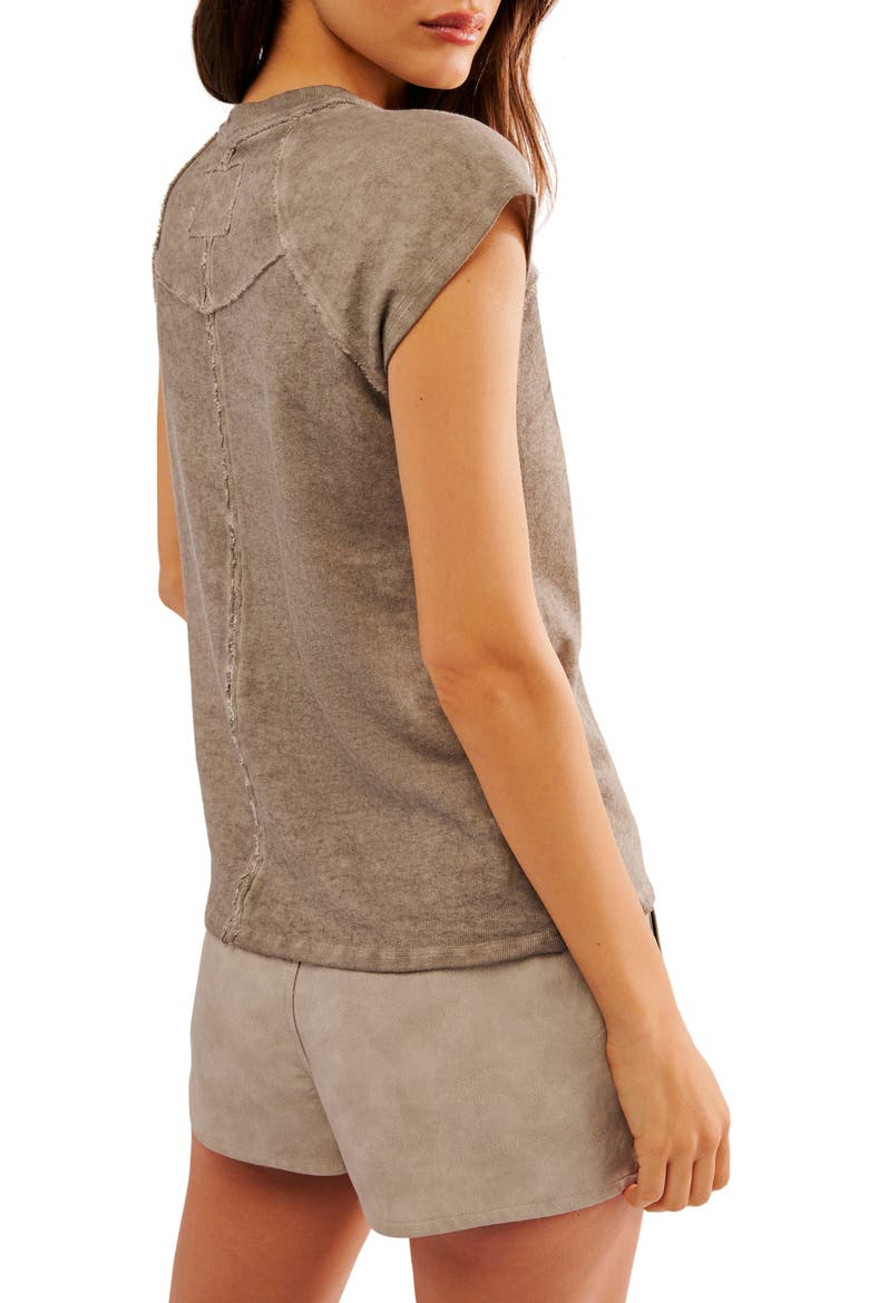 Riley Seamed T-Shirt, Alternate, color, BROWN