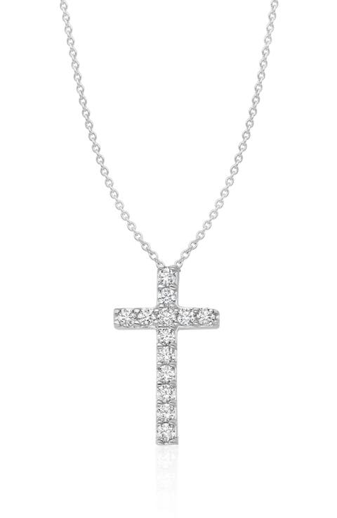 Cubic Zirconia Cross Pendant Necklace